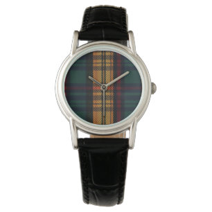 Zeitloses Tartan Muster Armbanduhr