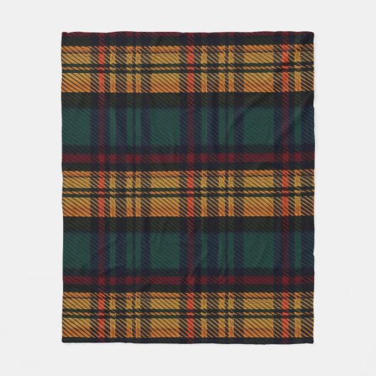 Zeitloses Tartan Muster Fleecedecke (Vorderseite)