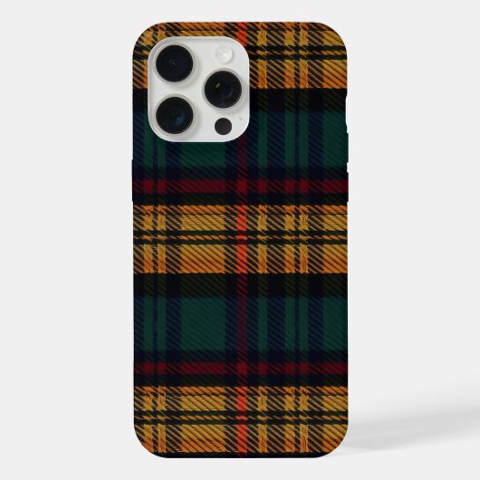 Zeitloses Tartan-Muster iPhone Hülle (Rückseite)