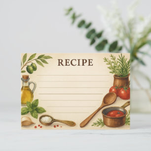 Zeitloses Toskana-Rezeptkarte