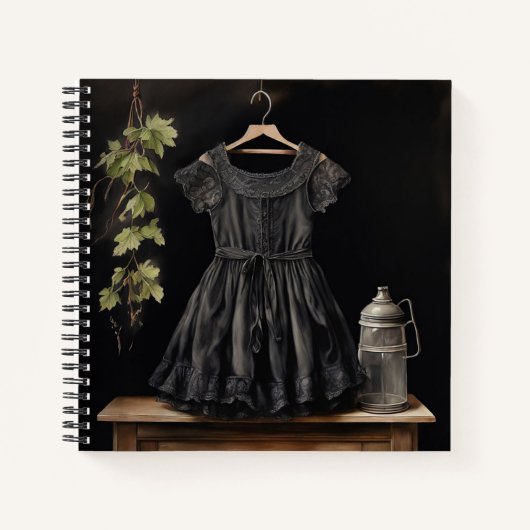 Zeitloses Vintages Kleid (LBD) Notizblock (Vorderseite)