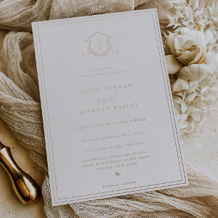 Zeitloses Wappen für die Monografie der Reben Folieneinladung