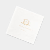 Zeitloses Wappen für die Monografie der Reben Servietten Mit Folie (Links)