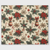 Zeitloses Weihnachten Geschenkpapier (Flach)