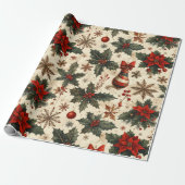 Zeitloses Weihnachten Geschenkpapier (Ungerollt)
