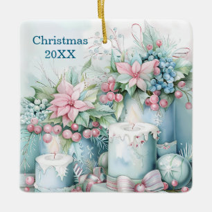 Zeitloses Weihnachten Vintages Pasteldesign Keramikornament