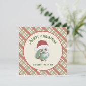 Zeitloses Weihnachtsfest Kariert Einladung (Stehend Vorderseite)