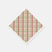 Zeitloses Weihnachtsfest Kariert Serviette (Ecke)