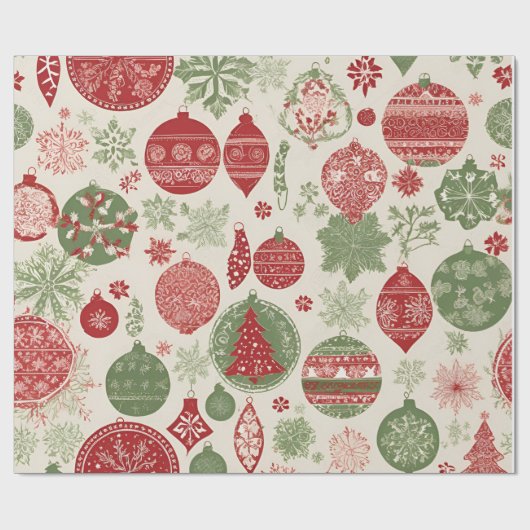 Zeitloses Weihnachtsgeschmack Geschenkpapier (Flach)