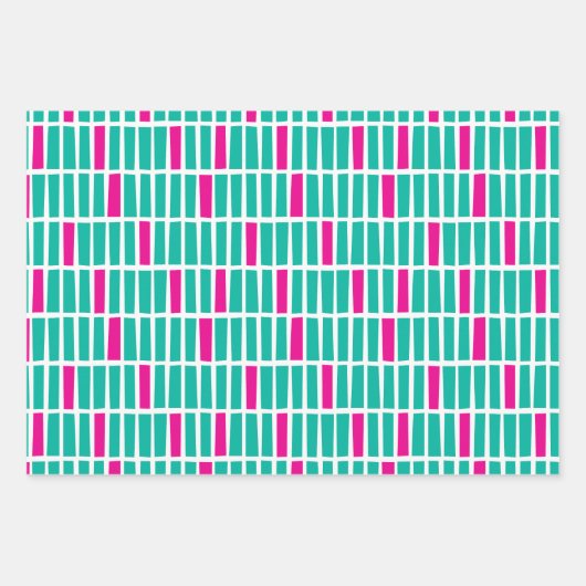 Zeitloses Wrapping Paper Trio mit unregelmäßigen R Geschenkpapier Set (Vorderseite)