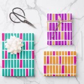 Zeitloses Wrapping Paper Trio mit unregelmäßigen R Geschenkpapier Set