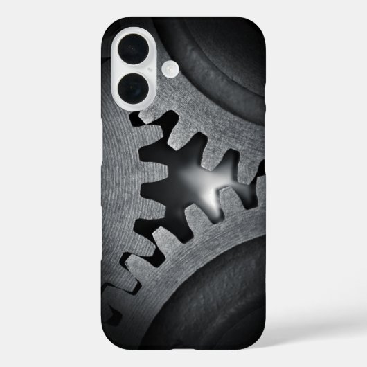 Zeitloses Zahnräder iPhone 16 Case (Rückseite)