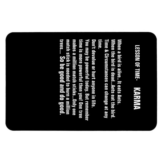 Zeitmagnete & Karma Kühlschrank Magnet (Horizontal)