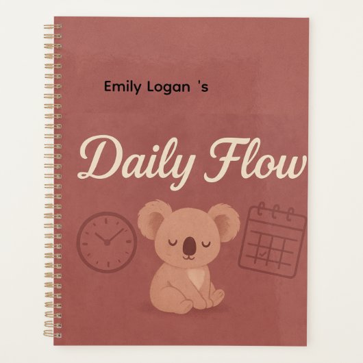 Zeitmanagement – Cute Koala Daily Planer (Vorderseite)