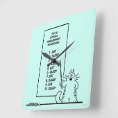 Zeitmanagement Quadratische Wanduhr (Winkel)