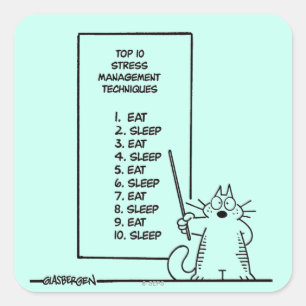 Zeitmanagement Quadratischer Aufkleber