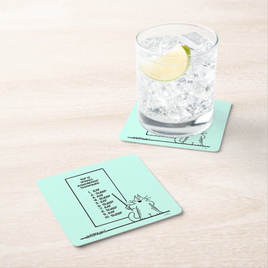 Zeitmanagement Rechteckiger Pappuntersetzer (Vor Ort)