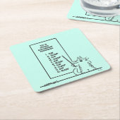 Zeitmanagement Rechteckiger Pappuntersetzer (angewinkelt)