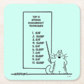 Zeitmanagement Rechteckiger Pappuntersetzer (Vorderseite)