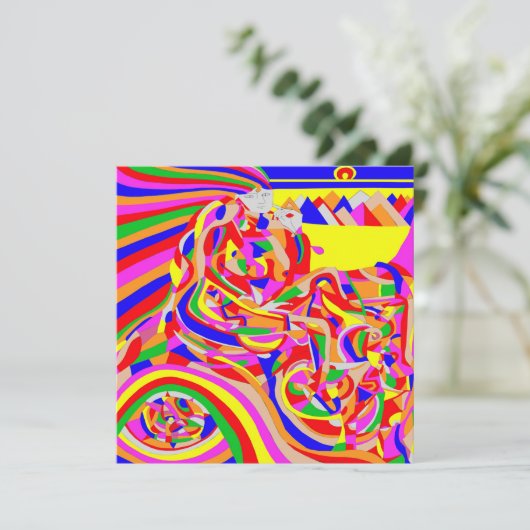 Zeitmaschine Karte (Stehend Vorderseite)