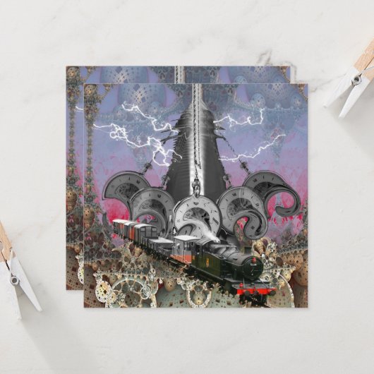 Zeitmaschine Karte (Vorderseite/Rückseite Beispiel)