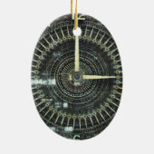 Zeitmaschine Keramik Ornament (Hinten)