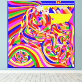 Zeitmaschine Leinwanddruck (Insitu (Holzboden))