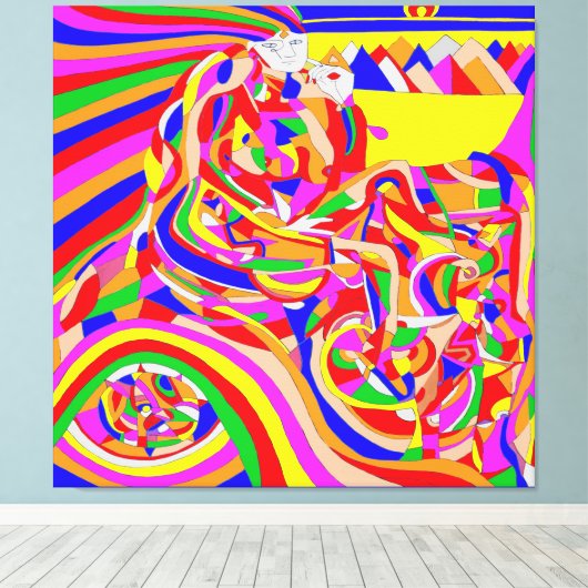 Zeitmaschine Leinwanddruck (Insitu (Holzboden))