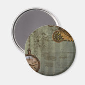 Zeitmaschine Magnet (Vorderseite/Rückseite)