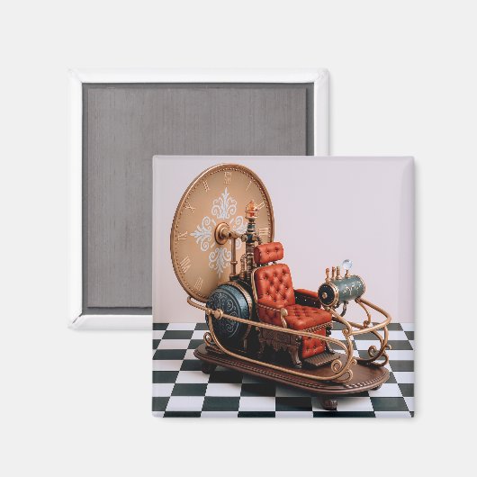 Zeitmaschine Magnet (Vorderseite/Rückseite)