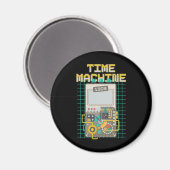Zeitmaschine Retro Vintage Zeitreise Geschenk Magnet (Vorderseite/Rückseite)
