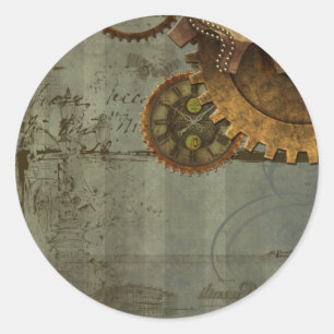 Zeitmaschine Runder Aufkleber