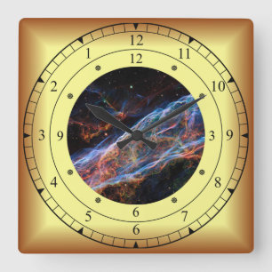 Zeitmaschine ~ Schleiernebel ~ Zeitportal ~ Quadratische Wanduhr