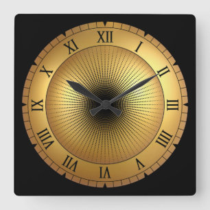 Zeitmaschine ~ Schwarzes Loch ~ Zeitreise ~ Quadratische Wanduhr