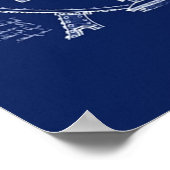 Zeitmaschinen-Blueprints Poster (Ecke)