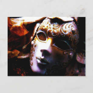 Zeitmaskade Postkarte