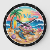Zeitmesser für tropische Turtle Beach Große Wanduhr (Vorderseite)
