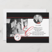 Zeitnahe Mit Monogramm Hochzeitserklärung Ankündigung (Vorderseite)