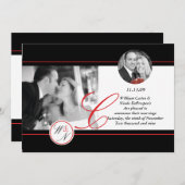 Zeitnahe Mit Monogramm Hochzeitserklärung Ankündigung (Vorne/Hinten)