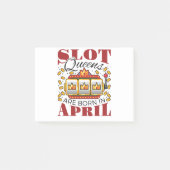 Zeitnischen Queens sind im April Geboren Post-it Klebezettel (Vorderseite)