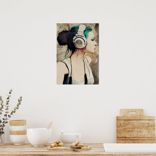 Zeitplakat Poster (Küche)