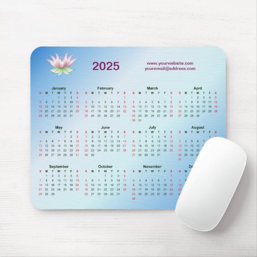 Zeitplan 2025 für Unternehmen Mousepad (Mit Mouse)