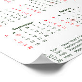 Zeitplan 2025 für Unternehmen Poster (Ecke)