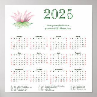 Zeitplan 2025 für Unternehmen Poster