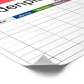 Zeitplan der Bush-Rose Poster (Ecke)