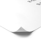 Zeitplan der Hochzeit von weißer Magnolia mit rust Poster (Ecke)