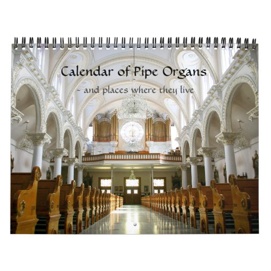 Zeitplan der Pipe-Organe und ihres Wohnorts Kalender (Titelbild)