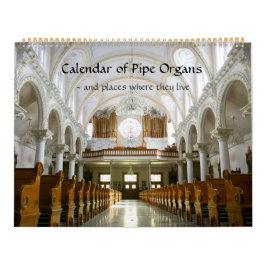 Zeitplan der Pipe-Organe und ihres Wohnorts Kalender