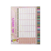 Zeitplan der wöchentlichen personalisierten Farbst Notizblock (Rotiert)