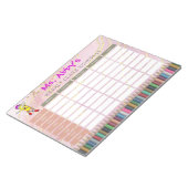 Zeitplan der wöchentlichen personalisierten Farbst Notizblock (angewinkelt)